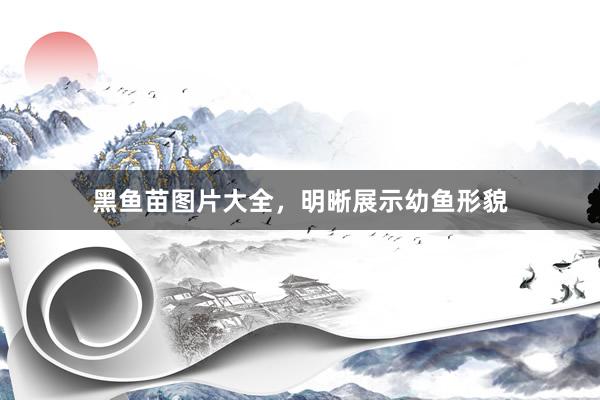 黑鱼苗图片大全，明晰展示幼鱼形貌